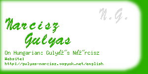 narcisz gulyas business card